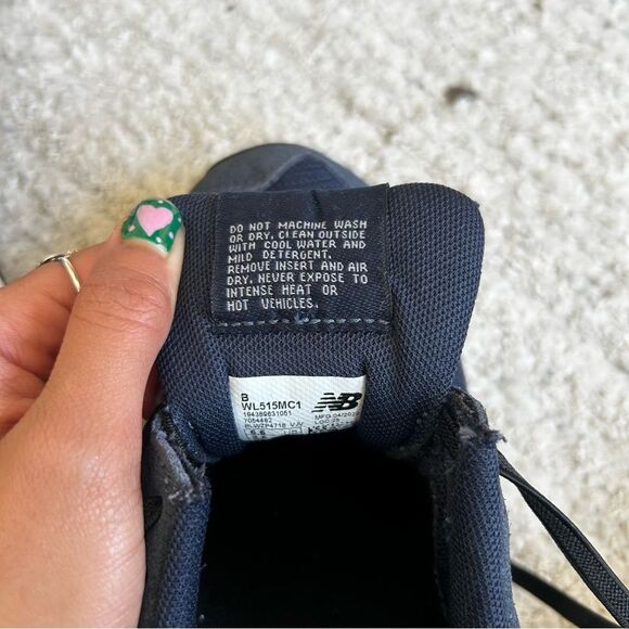 New Balance Charcoal and Black 515 Shoes - Picture 8 of 10